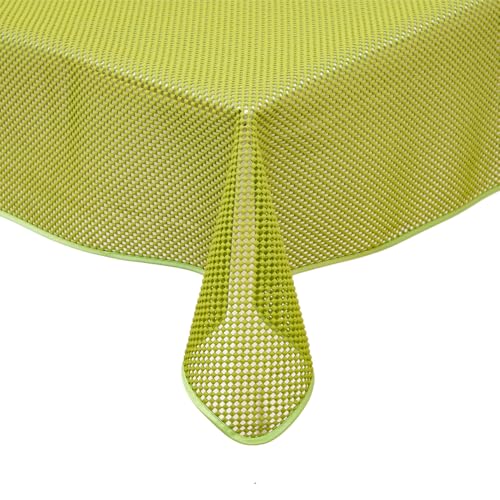 texpot Gartentischdecke 130 x 220 cm Grün Karo wetterfest geschäumt rutschfest von texpot