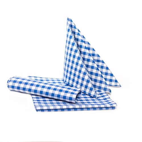 texpot Landhaus Servietten 60 x 60 cm - 12 Stück blau-weiß Kariert 5 mm Karo 100% Baumwolle texpot Landhaus Servietten 60 x 60 cm - 12 Stück blau-weiß Kariert 5 mm Karo 100% Baumwolle von texpot