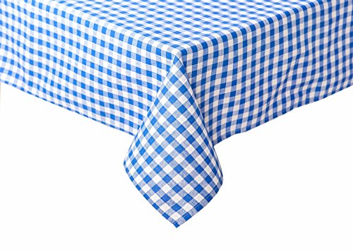 texpot Landhaus Tischdecken in Karo - 100% Baumwolle (110 x 150 cm, blau-weiß kariert) von texpot