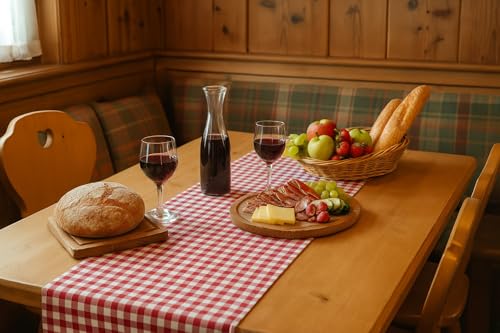 texpot Landhaus Tischläufer 30 x 280 cm rot-weiß kariert 100% Baumwolle texpot Landhaus Tischläufer 30 x 280 cm rot-weiß kariert 100% Baumwolle von texpot