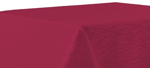 texpot Tischdecke 110 x 140 cm Rot Streifen bügelfrei Tischtuch fleckabweisend von texpot