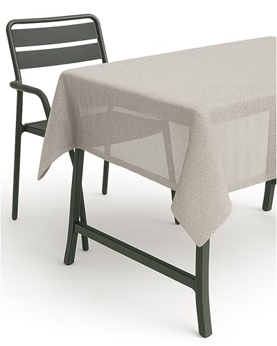 texpot Tischdecke 130 x 220 cm beige Gartendecke mit Saum abwaschbar Gartentischdecke Balkon Terrasse wetterfest von texpot
