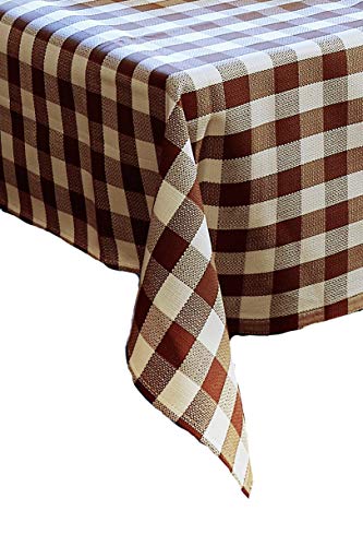 texpot Tischdecke 130 x 220 cm braun-weiß kariert aus Baumwolle 2 cm Karo texpot Tischdecke 130 x 220 cm braun-weiß kariert aus Baumwolle 2 cm Karo von texpot