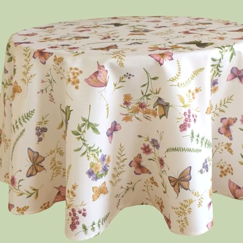 texpot Tischdecke 170 cm rund Druck Schmetterling Frühling Tischtuch Sommer texpot Tischdecke 170 cm rund Druck Schmetterling Frühling Tischtuch Sommer von texpot