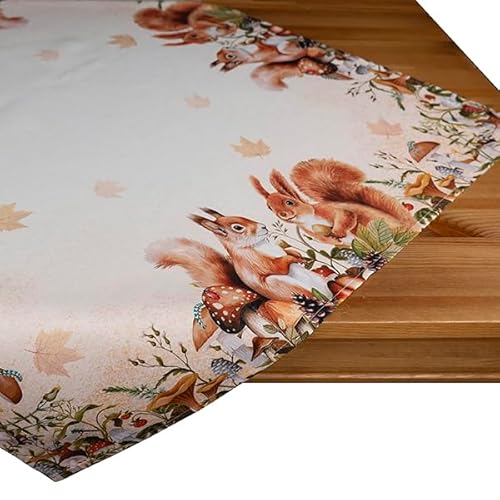 texpot Tischdecke 85 x 85 cm Druckmotiv Eichhörnchen Herbst Tischtuch texpot Tischdecke 85 x 85 cm Druckmotiv Eichhörnchen Herbst Tischtuch von texpot