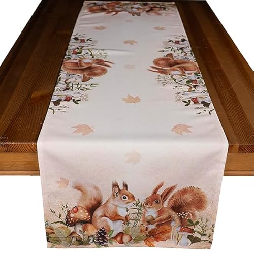 texpot Tischläufer 40 x 140 cm Druckmotiv Eichhörnchen Herbst Tischband texpot Tischläufer 40 x 140 cm Druckmotiv Eichhörnchen Herbst Tischband von texpot