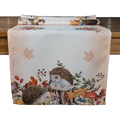 texpot Tischläufer 40 x 140 cm Druckmotiv Igel Herbst Tischband texpot Tischläufer 40 x 140 cm Druckmotiv Igel Herbst Tischband von texpot