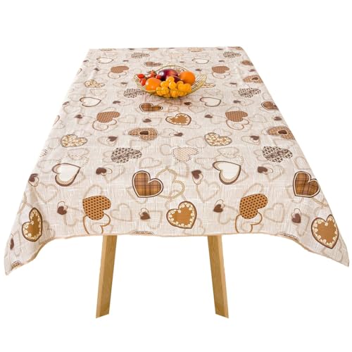 texpot Wachstuch 130 x 220 cm mit Herzen abwaschbar wasserabweisend Polyester Gartentischdecke texpot Wachstuch 130 x 220 cm mit Herzen abwaschbar wasserabweisend Polyester Gartentischdecke von texpot