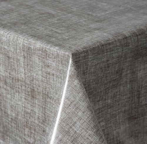texpot Wachstuch 130 x 220 cm mit Linien abwaschbar mit Saum Polyester Gartentischdecke von texpot