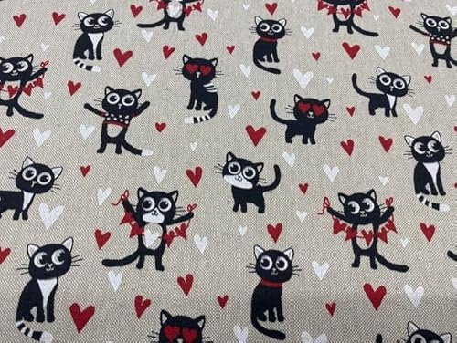 LONETA KATZEN Stoff Bastelstoff Polsterstoffe 100% Baumwolle Stoff Meterware 1 Meter x 150 cm LONETA KATZEN Stoff Bastelstoff Polsterstoffe 100% Baumwolle Stoff Meterware 1 Meter x 150 cm von textil pertex