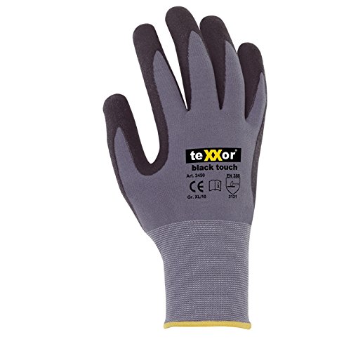 72 Paar - Nylon-Strickhandschuhe, black touch® - teXXor® - 2450 - Größe 09 von texxor