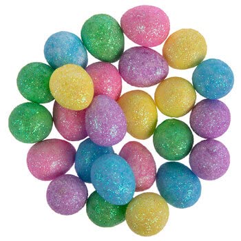 Miniatur-Pastell-Glitzer-Schaumstoff-Eier für Osterbasteln, Dekoration und mehr – 25 Stück Miniatur-Pastell-Glitzer-Schaumstoff-Eier für Osterbasteln, Dekoration und mehr – 25 Stück von the spring shop