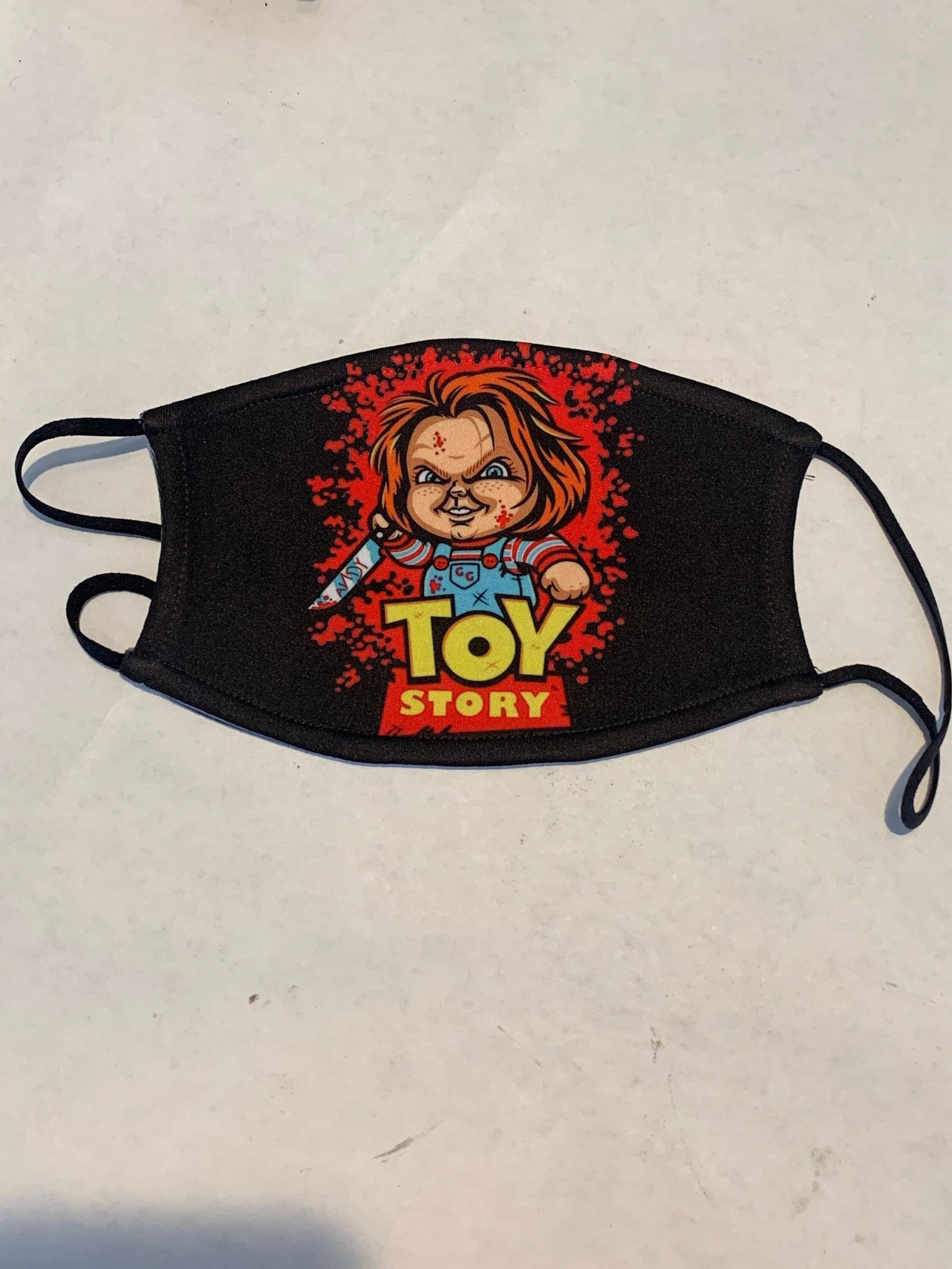Chucky Es Toy Story Halloween Gesichtsmaske Mit Filter von theGraphikShop