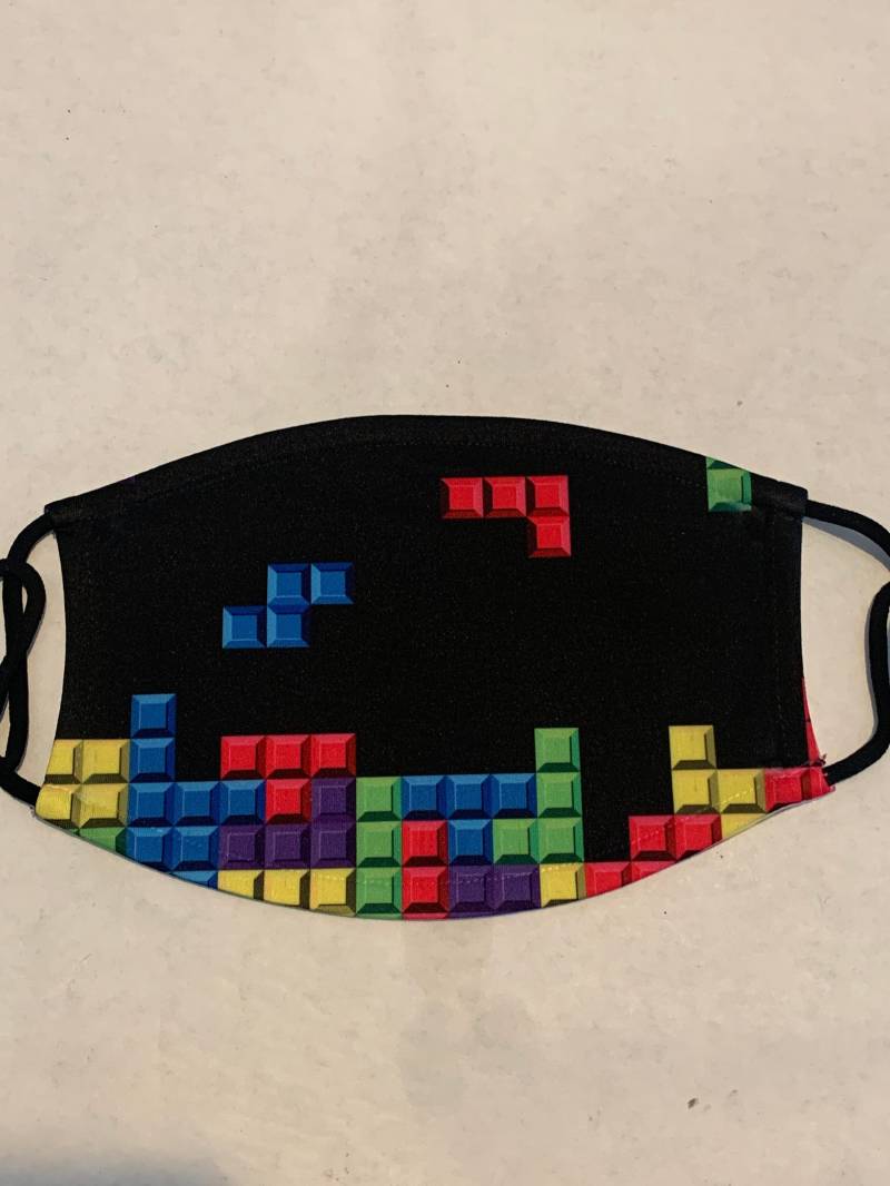 Tetris Vintage Game Gesichtsmaske Mit Filter von theGraphikShop