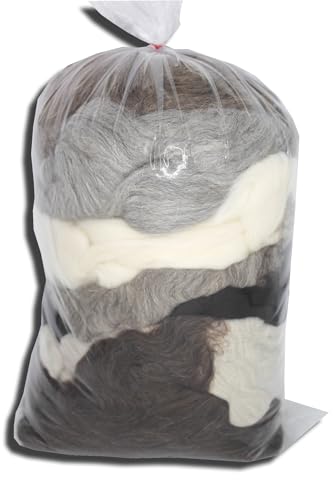1 kilo Filzwolle, 1kg Wolle Kammzug ungefärbt, trockenfilzen, nassfilzen, nadelfilzen, 100% Schurwolle, Spinnfasern, Spinnwolle, Naturfasern zum spinnen, filzen von theofeel