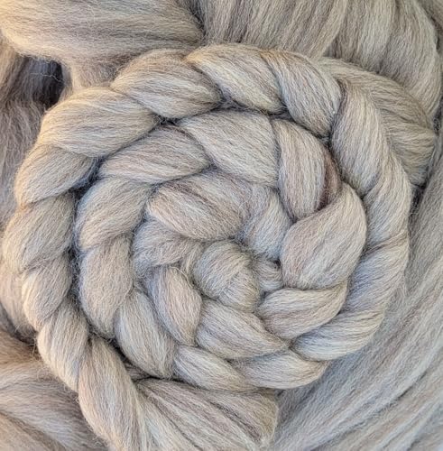 BFL Kammzug Bluefaced Leicester Wolle zum filzen, spinnen, weben, Spinnfasern Kammzugwolle auch für Anfänger, natur ungefärbt, ab 100g (BFL - oatmeal) von theofeel