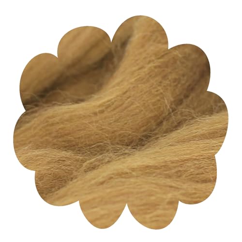 Deutsche Merinowolle Filzwolle 25g Merino, nassfilzen, nadelfilzen, Märchenwolle, Spinnwolle, Spinnfasern, Wolle zum spinnen, filzen, basteln (reh braun) von theofeel