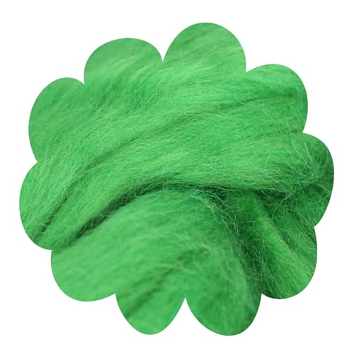Deutsche Merinowolle Filzwolle 25g Merino, nassfilzen, trockenfilzen, Märchenwolle, Spinnwolle, Spinnfasern, Wolle zum spinnen, filzen, basteln (mai grün) von theofeel