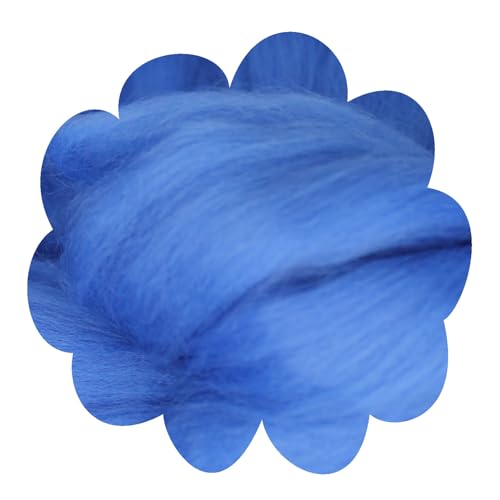 Deutsche Merinowolle Filzwolle blau 25g Merino, nassfilzen, nadelfilzen, Märchenwolle, Spinnwolle, Spinnfasern, Wolle zum spinnen, filzen, basteln (lavendel blau) von theofeel