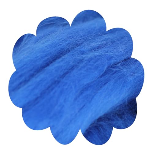 Deutsche Merinowolle Filzwolle blau 25g Merino, nassfilzen, nadelfilzen, Märchenwolle, Spinnwolle, Spinnfasern, Wolle zum spinnen, filzen, basteln (royal) von theofeel