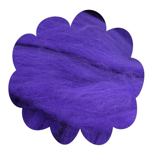 Deutsche Merinowolle Filzwolle indigo 25g Merino, nassfilzen, trockenfilzen, Märchenwolle, Spinnwolle, Spinnfasern, Wolle zum spinnen, filzen, basteln (lilablau) von theofeel