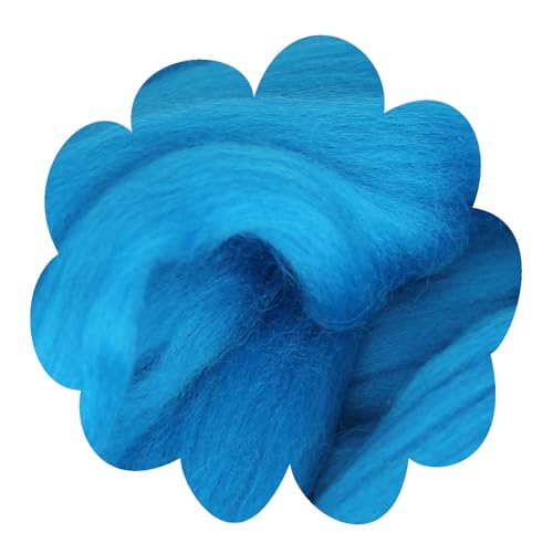 Deutsche Merinowolle Filzwolle türkis 25g Merino, nassfilzen, nadelfilzen, Märchenwolle, Spinnwolle, Spinnfasern, Wolle zum spinnen, filzen, basteln (türkis) von theofeel