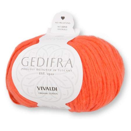 Gedifra Vivaldi Baumwolle GOTS zertifiziert, Farbe 3106, organic cotton, absolut weiches Baumwollgarn zum Stricken oder Häkeln von theofeel