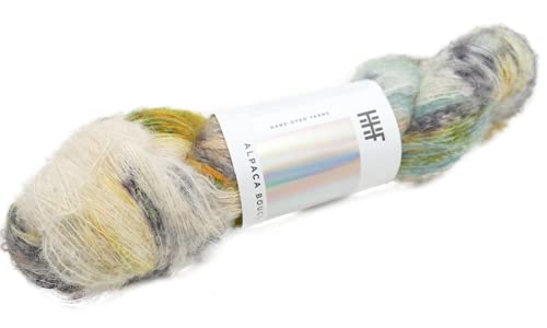 Hedgehog Fibres Alpaca Bouclé Farbe Matchstick, 100g Alpakawolle mit Seide handgefärbt, Lacewolle Farbverlauf in brillianten Farben Hedgehog Fibres Alpaca Bouclé Farbe Matchstick, 100g Alpakawolle mit Seide handgefärbt, Lacewolle Farbverlauf in brillianten Farben von theofeel
