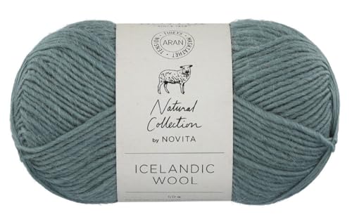 theofeel | Islandwolle Novita Icelandic Wool Aran | 100% Wolle | Garn zum Stricken und Häkeln von Islandpullovern, Norwegermustern (301 - longing) von theofeel