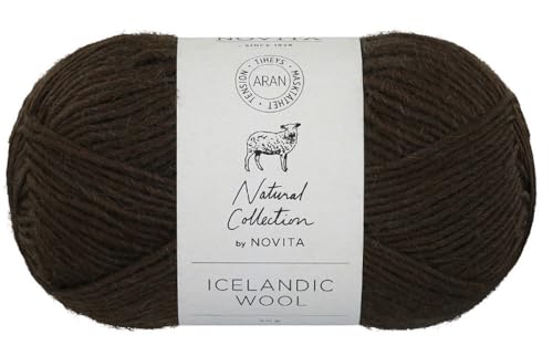 theofeel | Islandwolle Novita Icelandic Wool Aran | 100% Wolle zum Stricken und Häkeln von Islandpullovern, Norwegermustern (393 - terrain) von theofeel