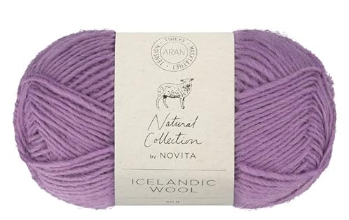 theofeel | Islandwolle Novita Icelandic Wool Aran | 100% Wolle zum Stricken und Häkeln von Islandpullovern, Norwegermustern (702 - mimosa) von theofeel