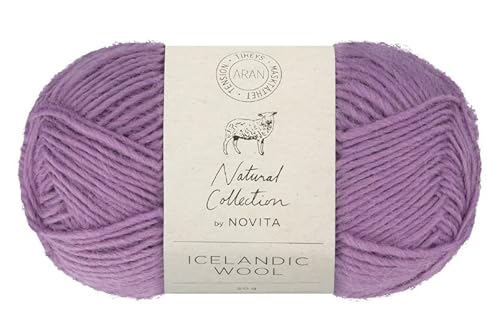 theofeel | Islandwolle Novita Icelandic Wool Aran | 100% Wolle zum Stricken und Häkeln von Islandpullovern, Norwegermustern (702 - mimosa) von theofeel