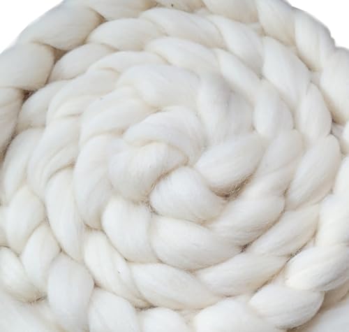 Kammzug Filzwolle Bio Deutsche Merinowolle, Spinnwolle, Spinnfasern, Spinnfutter, Wolle zum trockenfilzen, nassfilzen, nadelfilzen, spinnen, färben, 100g Kammzug Filzwolle Bio Deutsche Merinowolle, Spinnwolle, Spinnfasern, Spinnfutter, Wolle zum trockenfilzen, nassfilzen, nadelfilzen, spinnen, färben, 100g von theofeel
