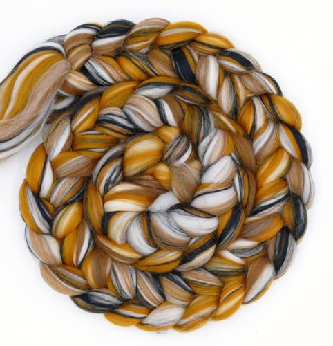 Kammzug Merino Corriedale Alpaka Bambus, 100g Spinnfasern, Filzwolle, Spinnfutter, Wolle zum spinnen, filzen, nassfilzen, trockenfilzen von theofeel