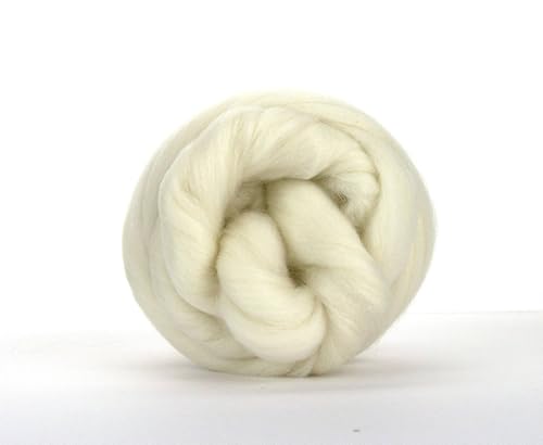 Kammzug Merinowolle weiß natur ungefärbt, Filzwolle, Spinnfasern, zum filzen, spinnen, färben, Spinnfasern Merino Wolle mulesingfrei (Merino 23 Micron Superwashed) von theofeel