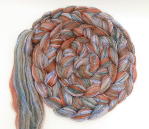 Kammzug Wolle zum spinnen Shetland, New Zealand, Bambus, South American 100g Spinnfasern, Filzwolle, Wolle zum filzen, trockenfilzen, nassfilzen von theofeel