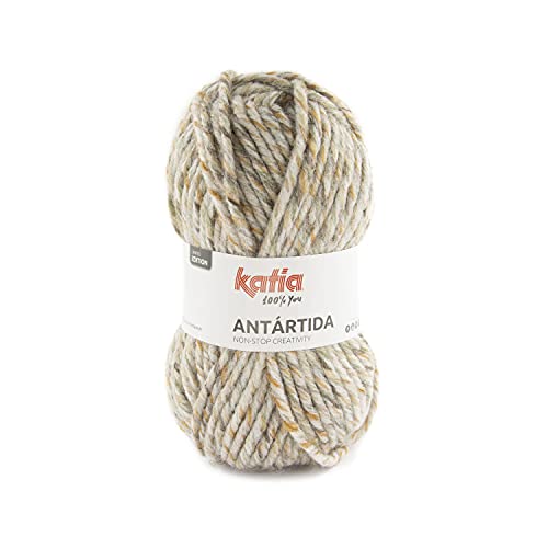 Katia Antartida color 301, weiche bunte Wolle Nadelstärke 7 bis 8, Winterwolle, Schnellstrickwolle zum Stricken oder Häkeln von theofeel