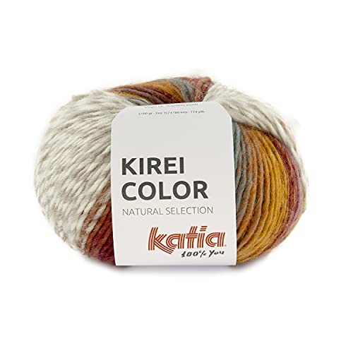 Katia Kirei Color 300 | reine Wolle Farbverlauf | reine Schurwolle zum Stricken oder Häkeln | dicke Merinowolle Nadelstärke 5 bis 5,5 mm | 100g 160m von theofeel