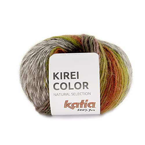 Katia Kirei Color 301 | reine Wolle Farbverlauf | reine Schurwolle zum Stricken oder Häkeln | dicke Merinowolle Nadelstärke 5 bis 5,5 mm | 100g 160m von theofeel