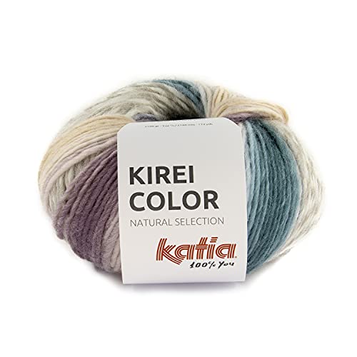 Katia Kirei Color 302 | reine Wolle Farbverlauf | reine Schurwolle zum Stricken oder Häkeln | dicke Merinowolle Nadelstärke 5 bis 5,5 mm | 100g 160m von theofeel