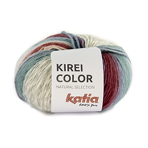 Katia Kirei Color 305 | reine Wolle Farbverlauf | reine Schurwolle zum Stricken oder Häkeln | dicke Merinowolle Nadelstärke 5 bis 5,5 mm | 100g 160m von theofeel