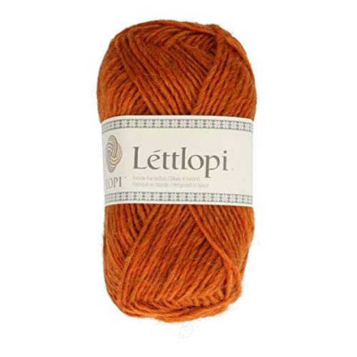 Lettlopi Wolle 1704 orange, Islandwolle zum Stricken von Islandpullovern, Norwegermuster | 100% Wolle von theofeel