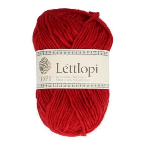 Lettlopi Wolle 9434 lingonberry red | Islandwolle zum Stricken und Häkeln von Islandpullovern mit Norwegermuster | 100% Wolle | Strickwolle, Handstrickgarn von theofeel