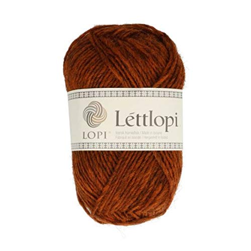 Lopi Lettlopi Wolle 9427 kupfer braun, Islandwolle zum Stricken von Islandpullovern, Norwegermuster | 100% Wolle von theofeel