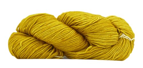 Malabrigo Rios | handgefärbte Wolle Stränge Merino 100g | mulesingfreie Merinowolle Farbverlauf ocker zum Stricken und Häkeln (Frank Ochre) von theofeel