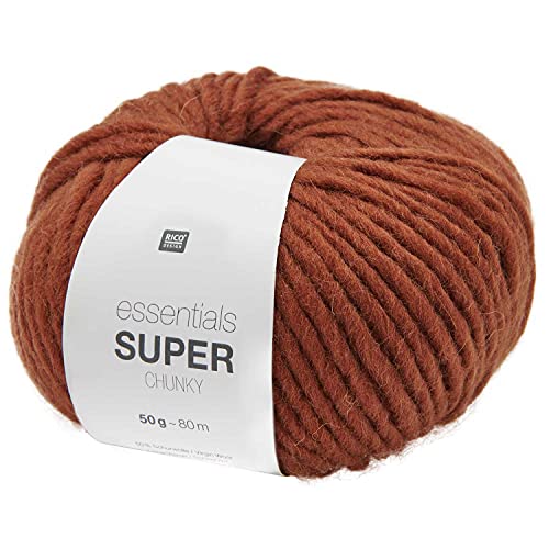 Rico essentials Super Chunky Wolle 50g ~ 80m, Farbe 17, dicke Wolle Stricken Häkeln Nadelstärke 7 mm von theofeel