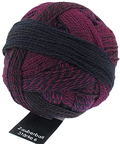 Schoppel Zauberball Stärke 6, 2082 Charisma, 150 Gramm, bunte, dicke Sockenwolle 6-fädig mit Farbverlauf, Socken stricken, häkeln von theofeel
