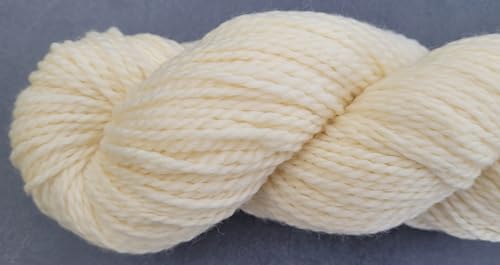 Wolle zum Färben, Strang, ungefärbt, natur, Schurwolle zum selber färben (Bluefaced Leicester Aran | 100g, 166m) von theofeel
