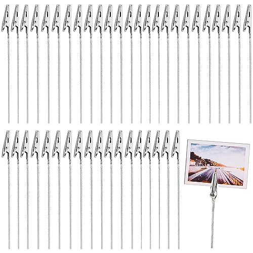 Metalldraht Krokodilklemmen, 50 Stück Krokodilklemme Foto, 15cm - Memo Clip Halter Ständer, Fotoklammern Metall, für Hinweis Büroklammer Hochzeit Geburtstag Party Tischdeko Metalldraht Krokodilklemmen, 50 Stück Krokodilklemme Foto, 15cm - Memo Clip Halter Ständer, Fotoklammern Metall, für Hinweis Büroklammer Hochzeit Geburtstag Party Tischdeko von thirei