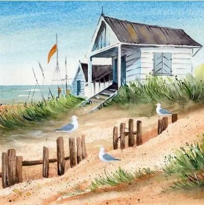 20 Servietten Sommerhaus am Strand | Maritim | M?we | Sommer | Tischdeko | Decoupage | Serviettentechnik 33x33cm von ti-flair